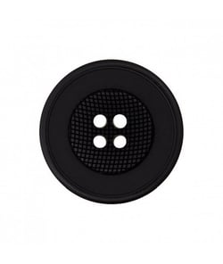 Carte de 3 boutons Panier rond Noir 23mm - Union Knopf Noir