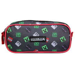 Trousse scolaire rectangulaire Minecraft Noir - BAGTROTTER