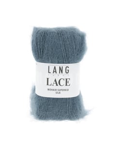 Pelote de Mohair et soie à tricoter LACE - 25 GR - Lang Yarns Bleu (33)