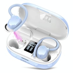 Ecouteurs Bluetooth Réduction De Bruit Stéréo Autonomie Longue Modes Multiples Bleu Clair YONIS