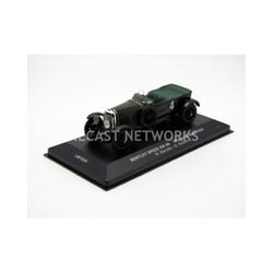 Voiture miniature de collection - IXO - BENTLEY Speed Six - 1/43 - Vainqueur Le Mans 1930 - Blanc/Vert