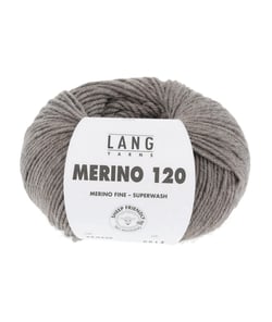 Pelote de laine à tricoter MERINO 120 - Lang Yarns Marron (326)