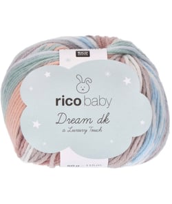 Fil à tricoter Rico RICO BABY DREAM LUX TOUCH - Rico Design 10 Beige/vert