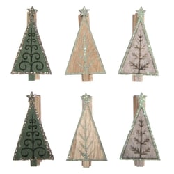 Rayher - Pince à linge Sapin de Noël 3x5,2cm 6 pièces