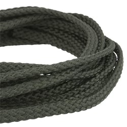 Bobine 50m Cordon damier polyester 5mm gris noir
