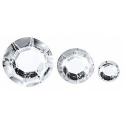 Pierres strass acryliques 6,10,14mm à coller - cristal