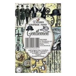 24 mini papiers fantaisis image 7 x 10,8 cm DECORER GENTLEMEN