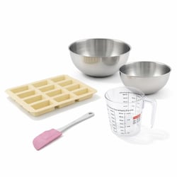 Set pâtisserie avec moule pour 12 barres de céréales, 2 bols à mixer, verre mesureur et spatule Zenker