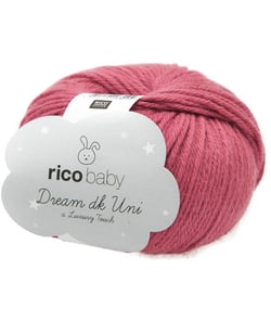 Fil à tricoter Rico Baby Dream Uni Dk - Rico Design 19 Bordeaux rouge