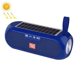 Enceinte Bluetooth Solaire Étanche Super Bass Avec FM USB AUX Bleu YONIS