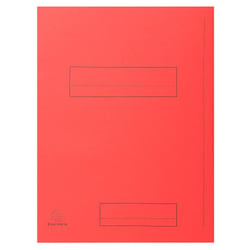 Paquet de 50 chemises imprimées 2 rabats SUPER 210 - 24x32cm - Rouge - x 5 - Exacompta