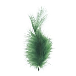 Plume duvetée, vert foncé, 10 - 15 cm, 15 pces
