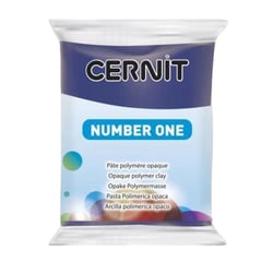 Pâte polymère - Opaque - A cuire - Pâte à modeler - Bleu marine - Bloc de 56g - Cernit - Number one