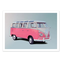 Affiche 30x40 cm - Volkswagen Type 2 - Artmoric