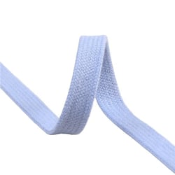 Bobine 20m tresse tubulaire plate coton 15mm bleu lavande
