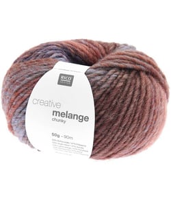 Pelote de laine à tricoter CREATIVE MELANGE CHUNKY - Rico Design 74 Multicolore