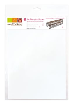2 feuilles plastiques semi-rigides A4