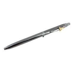 Stylo à bille - Chrome quadrillé - Encre noire - Pointe moyenne - Rétractable - Fisher Space Pen