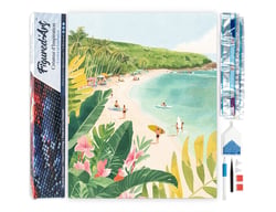 Diamond Painting Broderie Diamant Figured’Art 40x50cm toile entière roulée avec diamants carrés - Paradis du surf