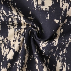 Tissu Toile Canvas Eclat Nocturne Noir bleuté sur fond Beige