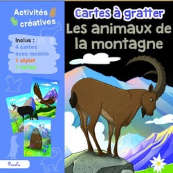 Cartes à gratter Les animaux de la montagne