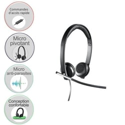 Casque - Filaire - H650E - Micro stéréo - Gris
