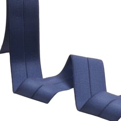 Elastique gros grain pré plié 30mm bleu marine au mètre