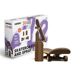 Cartonic® Sculpture-Puzzle 3D carton - Skate et son spray