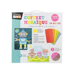 Jeu - Mosaïque en mousse - Coffret 1610 autocollants - 5 planches de couleur - Dès 3 ans