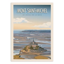 Affiche 50x70 cm - Mont Saint-Michel - TuroMemoriesStudio
