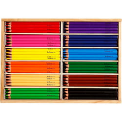 Crayons de couleur, mine 5 mm, JUMBO, ass. de couleurs, 144 pièces/ 1 Pq.