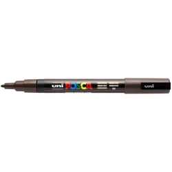 Lot de 12 marqueurs permanents à pigment pointe ronde 1,5 mm - POSCA - Marron foncé