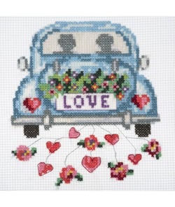 Mini Kit Point de Croix Love 14 x 15,2 cm - Trimits Love