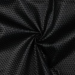Tissu Simili cuir Tissé uni Noir