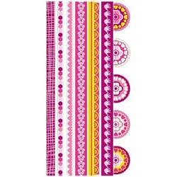 16 stickers transparents frise GIRL