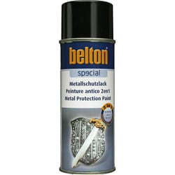 Spray de peinture Belton anti-corrosion pour métaux 2 en 1 noir brillant 400ml