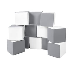 Lot cubes XXL mousse 12 pcs blanc,gris