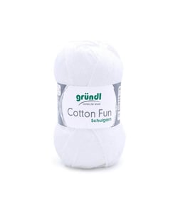 Fil à tricoter COTTON FUN - Gründl - certifié Oeko-Tex 01 Blanc