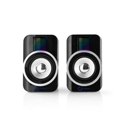 Nedis Haut-parleur Gaming Stéréo 2.0 USB 30W RGB Compact Noir
