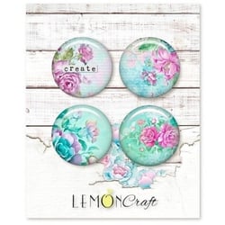 4 badges métal décoration embelissement scrapbooking Lemoncraft SILENCE 09
