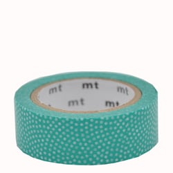 Masking tape - Pois Samekomon vert - 7 m x 15mm