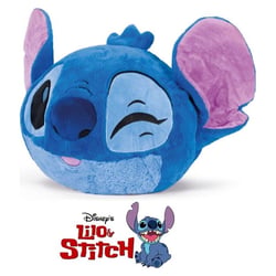 Coussin Peluche Chauffe-Mains Stitch Angel 3D Disney 3 en 1 - Bleu