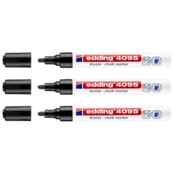 Lot de 3 marqueurs craie liquide EDDING - Noir - Pointe moyenne 2-3 mm