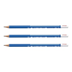 Crayon graphite - PENTEL - Lot de 3 - Bois de cèdre - Corps triangulaire - Mine 2B