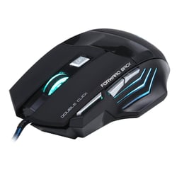 Souris Gamer Pc Filaire USB 2.0 5000 Dpi Ordinateur Lumière LED 7 Boutons Noir YONIS