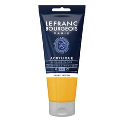 Peinture acrylique - Jaune indien - 212 - Fine - Lefranc Bourgeois - Tube 80ml