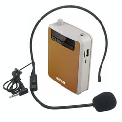 Amplificateur De Voix Portable Avec Microphone FM MP3 Orange Puissant Et Compact YONIS