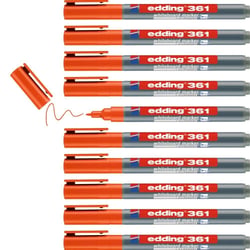 Lot de 10 marqueurs pour tableaux blancs - EDDING - Orange - Pointe 1 mm