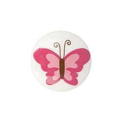 Bouton culot papillon 15mm (fuchsia)