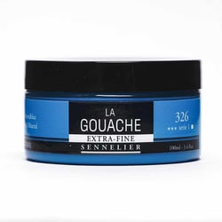 Gouache - Extra-fine - Bleu de phtalo vert - 326 - Sennelier - Pot de 100ml - Beaux-arts